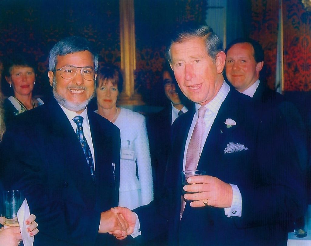 Jaffer Kapasi HRH Prince Charles at Kensington Palace dinner