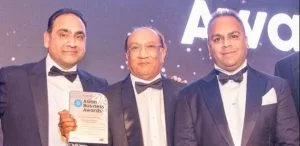 6 Vraj Pankhania centre with Kamal right and Sunil at the ABAs 2022