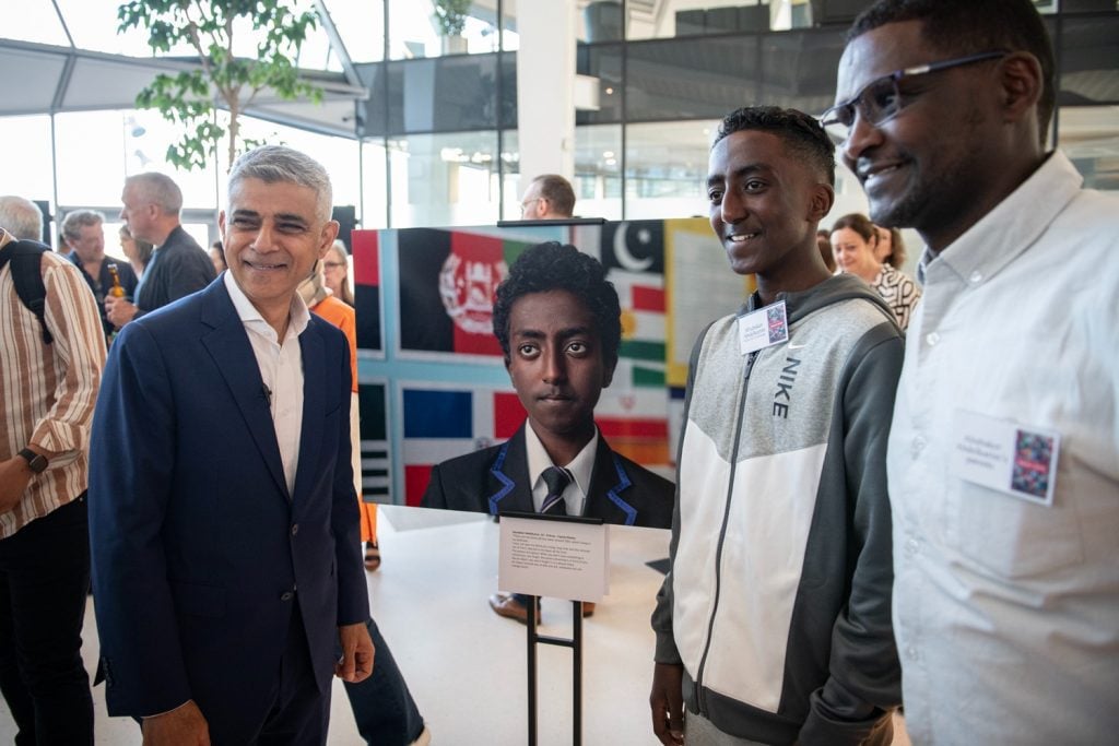 Sadiq Khan opens refugee week exhibition