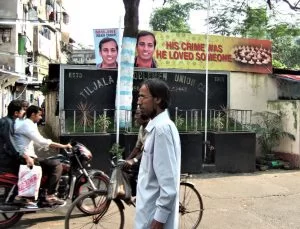 INSET 2 Rizwanur Rahman poster where he lived in Calcutta in 2007