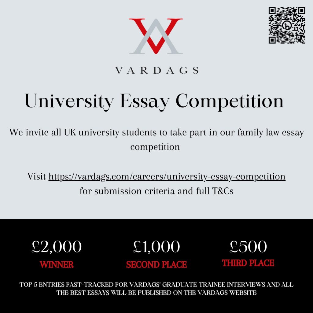 Family law firm Vardags launches essay competition for university students 1