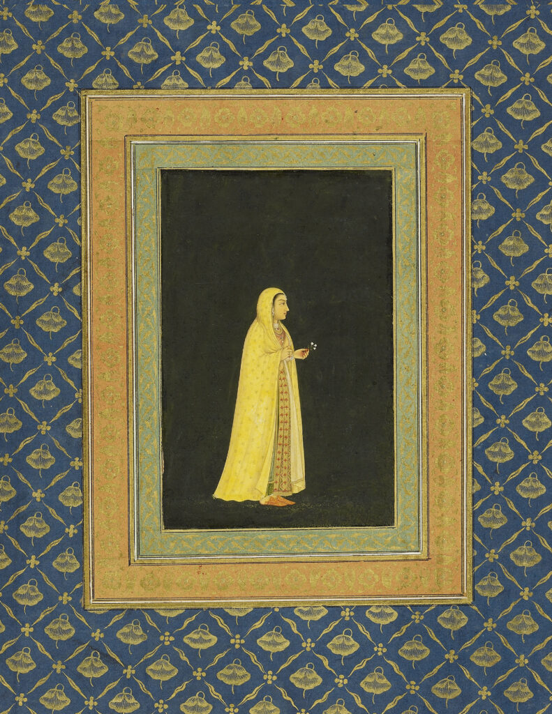 INSET A late Mughal album of calligraphy and paintingsR