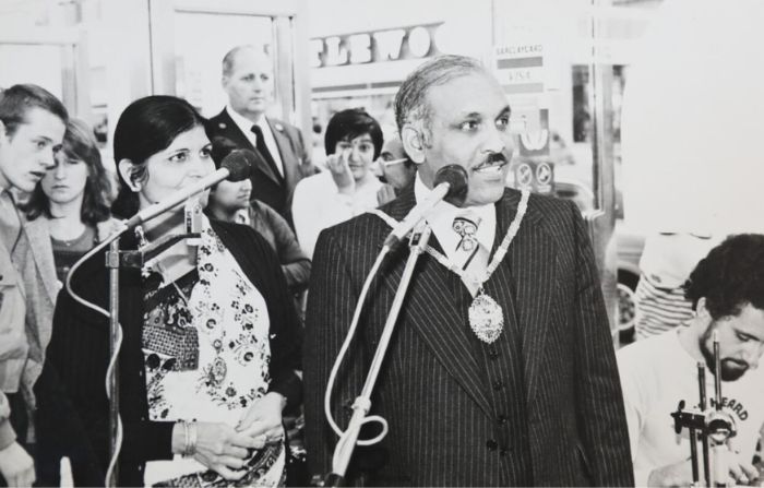 Jagdish Sharma with wife