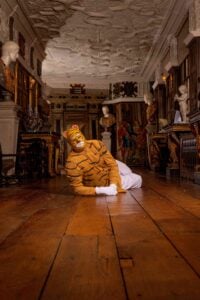 LEAD Inset 1 4 A Tiger in the Castle Exhibition at Powis Castle and Garden Welshpool Wales Credit Daniel Trivedy