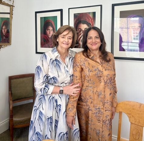 Cherie Blair with Nisha Paul 