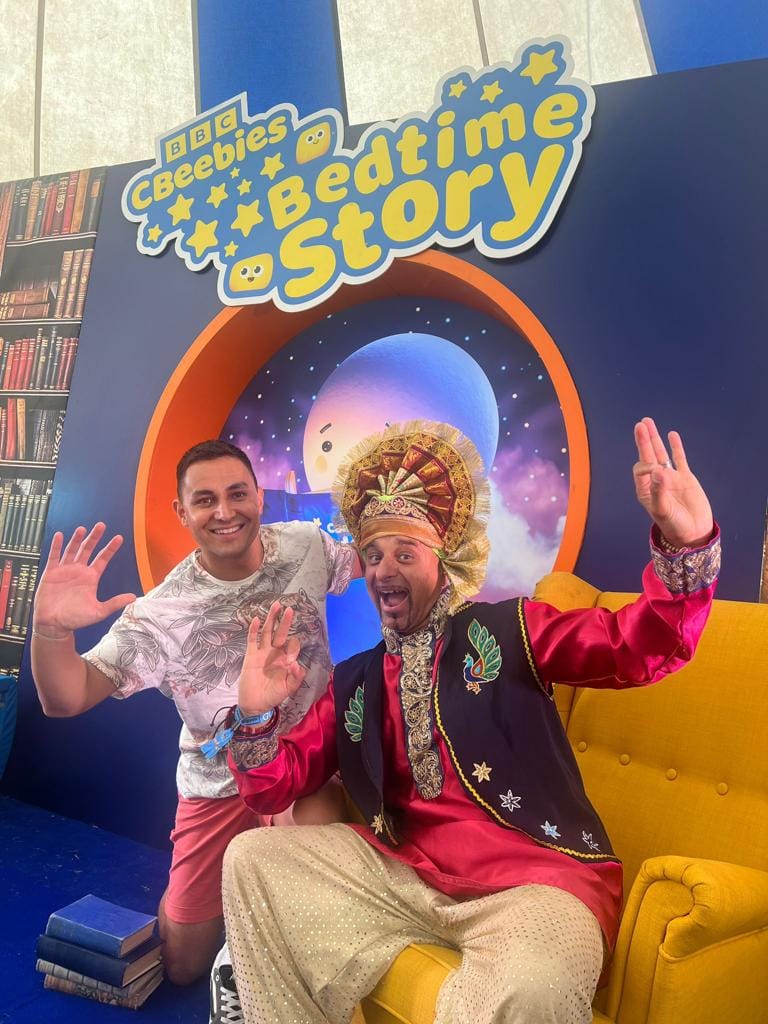 Lead inset CBeebies bedtime story ben cajee sohan kailey gloworm festival childrens festival