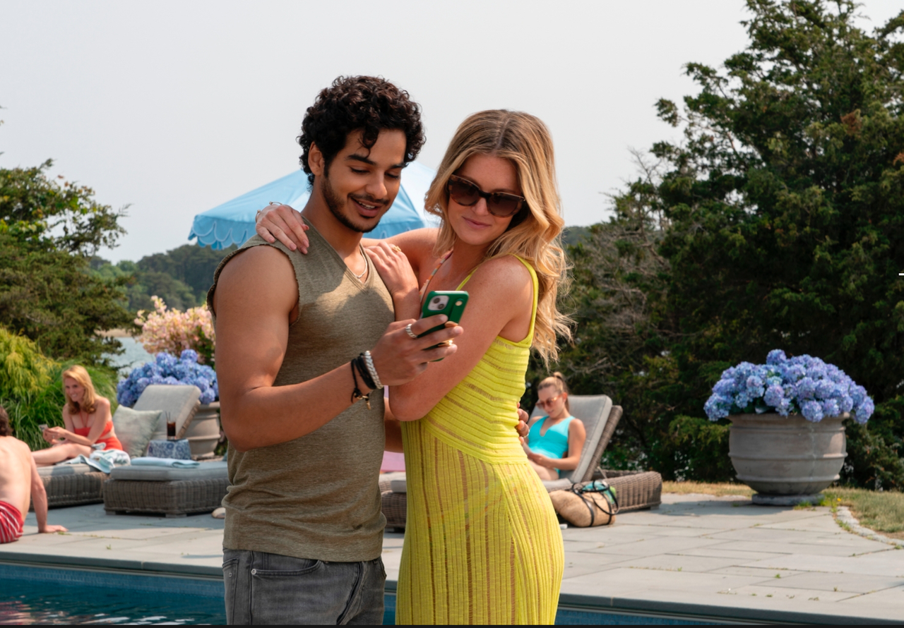 Ishaan Khatter with Meghann Fahy in The Perfect Couple