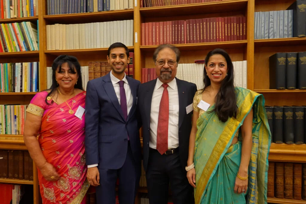 INSET 2 The Virdee family at the Royal Society Vatsala. Jas Tejinder and Natasha 17 October 2024