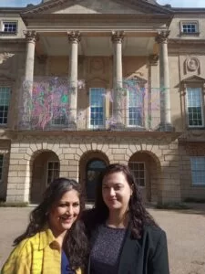 PIC STORY Chila Burman and curator Leyla Gatens at the Holburne Museum in Bath pic two 26 September 2024