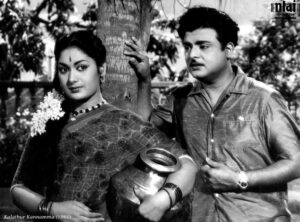 Q Gemini Ganesan Savitri in Kalathur Kannamma 1960